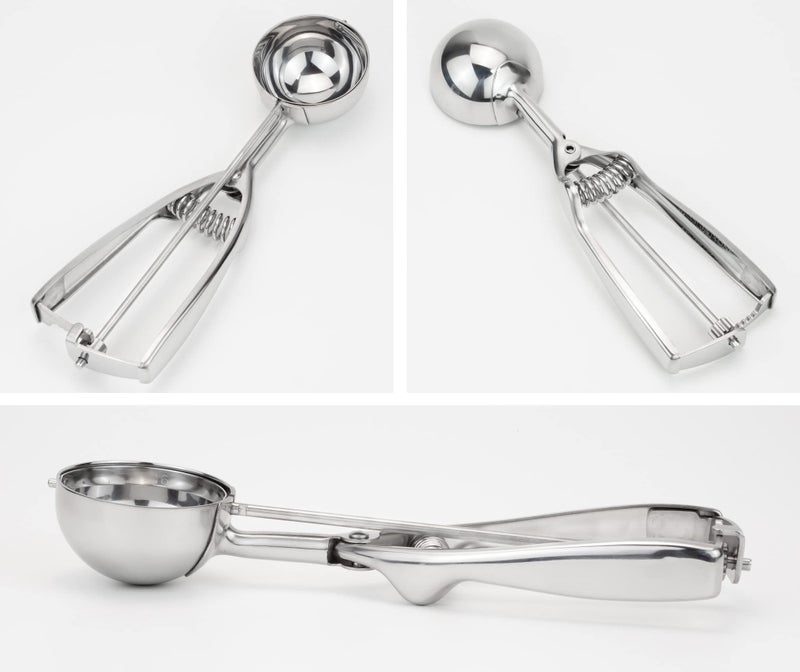 Solula 18/8 Stainless Steel Ice Cream Cupcake Muffin Scoop, 3.4 Tablespoon Cupcake Muffin Batter Dispenser - Image 2